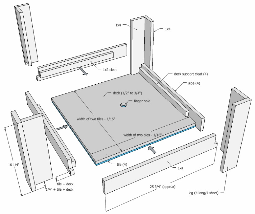 Scheme Plan For Coffee Table