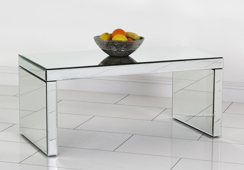 Simple Small Mirrored Coffee Table