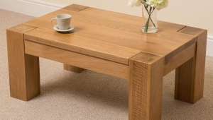 Solid Light Wood Coffee Table