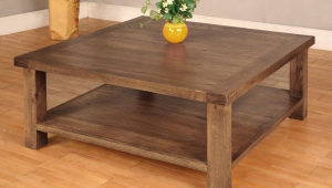 Solid Oak Wood Coffee Table