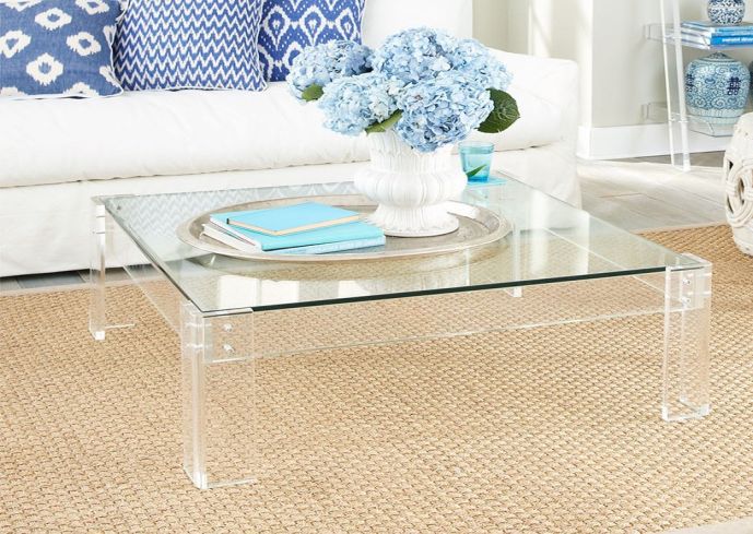 Square Acrylic Coffee Table