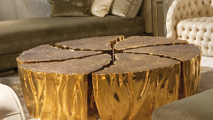 Stylish Gold Coffee Table