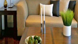 Thin Candles As Coffee Table Accessories