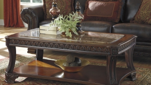 Traditional Coffee Table With Open Shelf