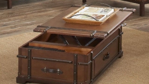 Trunk Coffee Table With Sliding Top