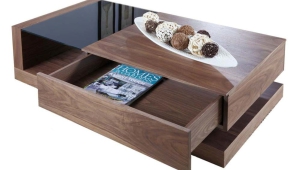 Walnut Coffee Table With Storage Box