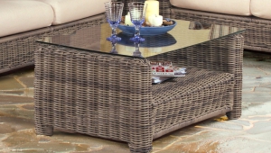 Wicker Coffee Table With Storage