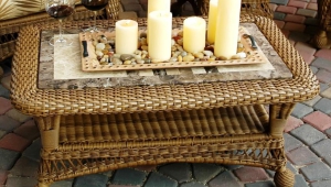 Wicker Coffee Table With Tray