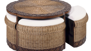 Wicker Coffee Tables With Ottomans
