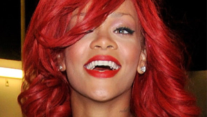 Rihanna Long Red Wavy Hair