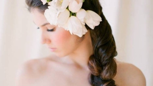 Wedding Hairstyles For Long Hair With Braids And Flowers Twisted Braid