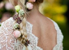 Wedding Hairstyles With Flowers Heavy Loose Pony