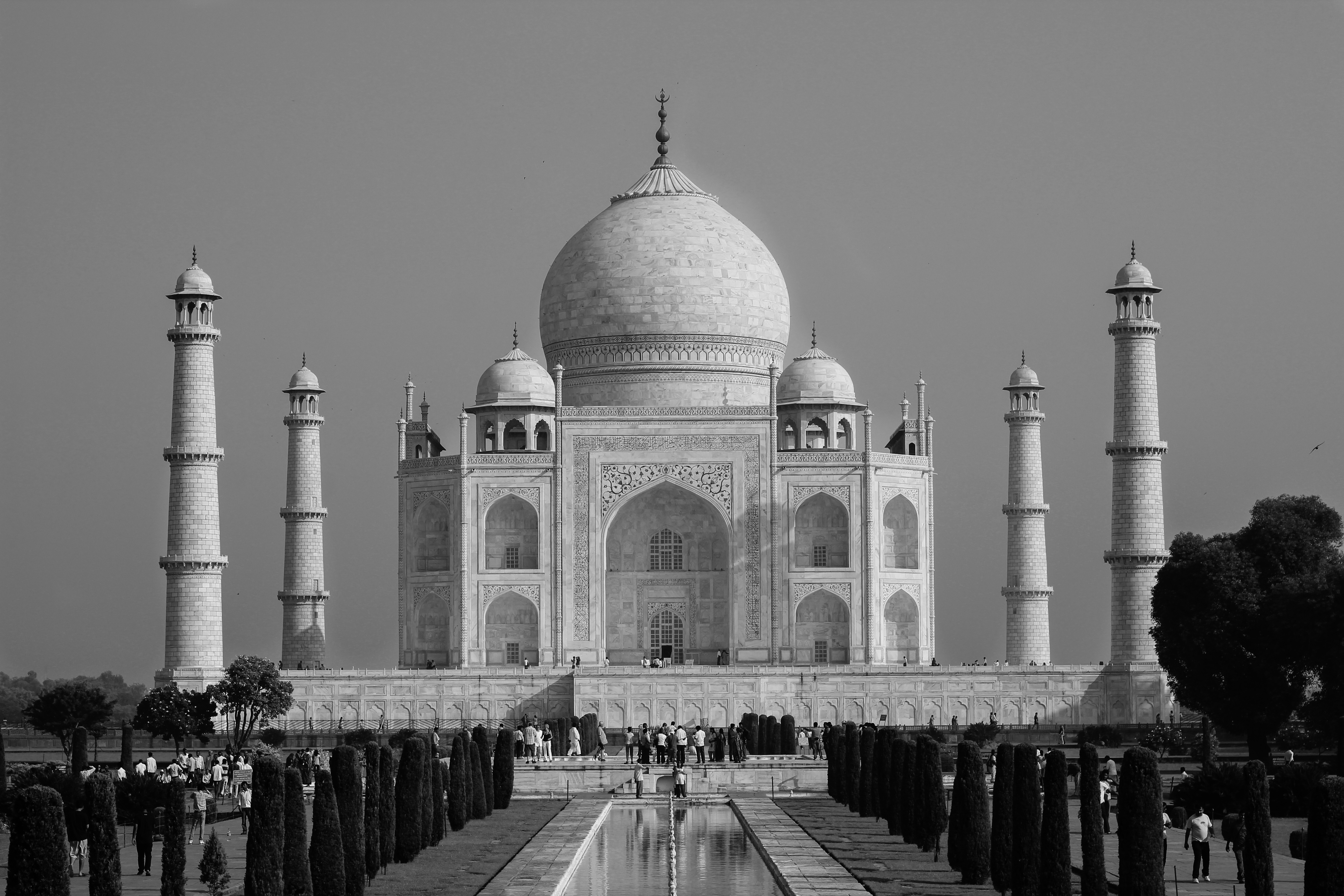 Taj Mahal Black And White