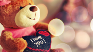 I Love You Teddy Bear Hearts Wide