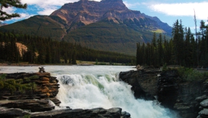 Athabasca Falls At Dusk High Definition Wallpapers