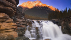 Athabasca Falls At Dusk Images