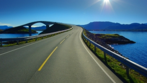 Atlantic Ocean Road In Norway Hd Background
