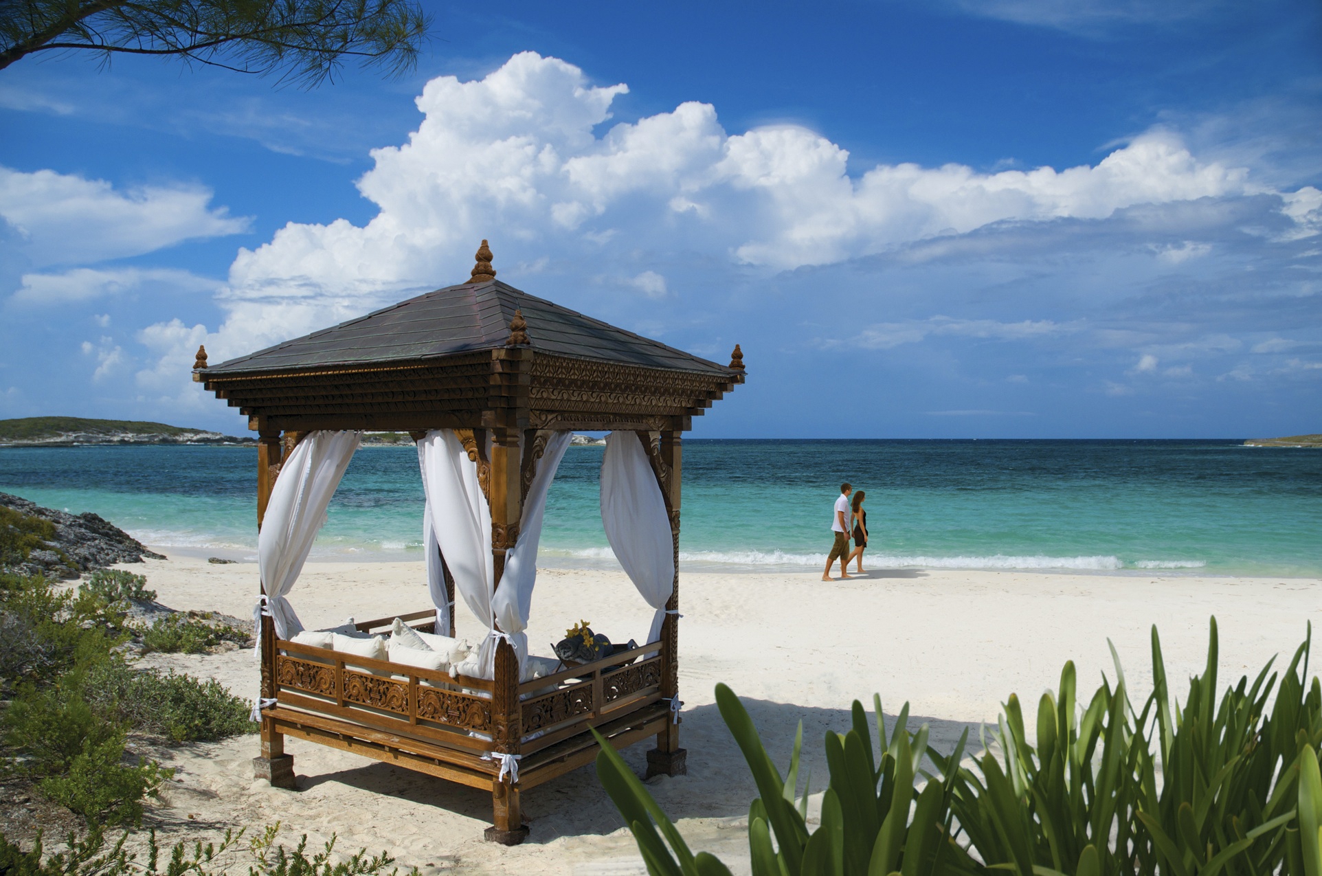 Беседки на пляже. Musha cay, Багамы. Остров Муша Кей. Musha cay (Маша Кей), Багамы. Musha cay Hotel 5* Багамы.
